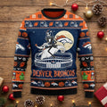 Denver Broncos Nightmare Before Christmas Sweater - NFL Jack Skellington Ugly Christmas Sweater - LeagueLockerGear