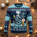 Seattle Kraken Snoopy Christmas Sweater - Peanuts Gang Charlie Brown Ugly Holiday Sweater - LeagueLockerGear