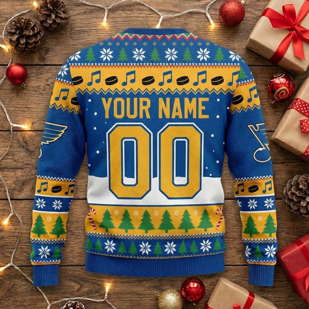 St. Louis Blues Snoopy Christmas Sweater - Peanuts Ugly Sweater NHL Hockey Fan Gift - LeagueLockerGear