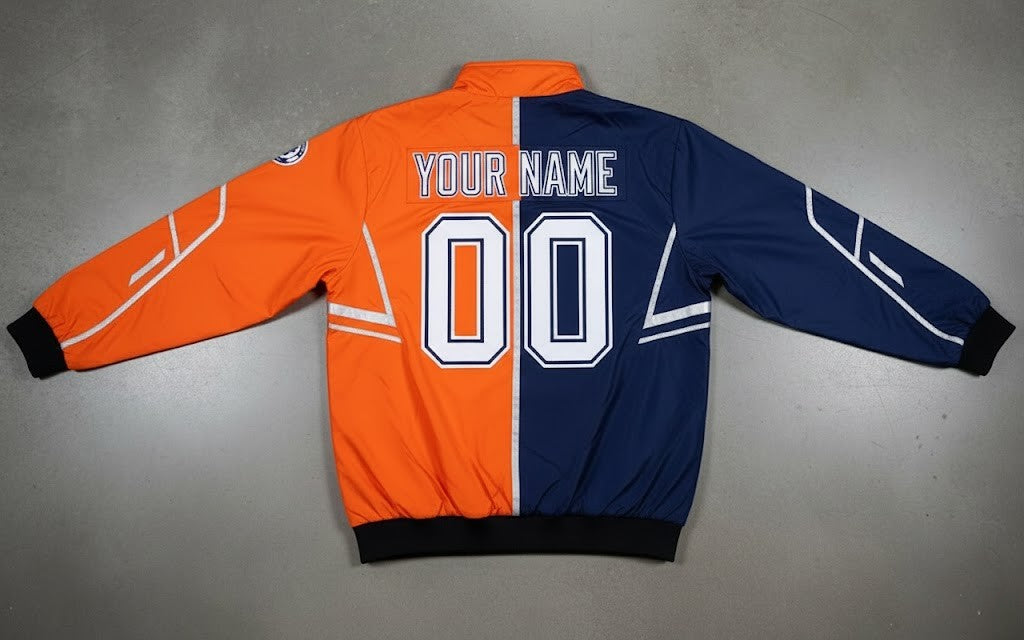Edmonton Oilers Split Color Jacket - NHL Hockey Fan Windbreaker Track Jacket - LeagueLockerGear