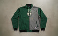 Milwaukee Bucks Full Zip Jacket - Split Color Block NBA Fan Track Jacket - LeagueLockerGear
