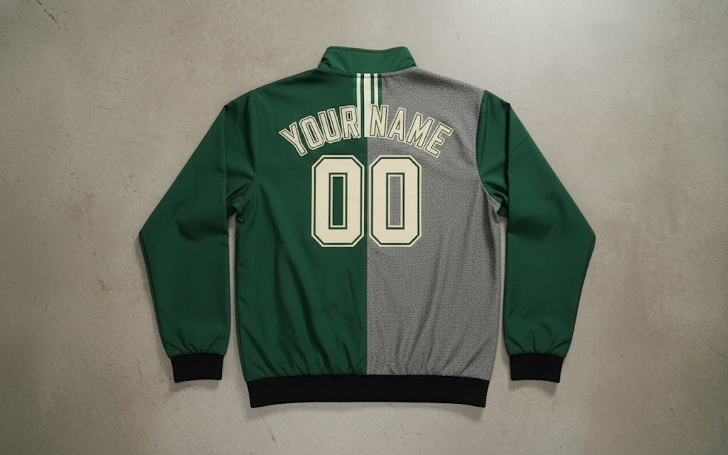 Milwaukee Bucks Full Zip Jacket - Split Color Block NBA Fan Track Jacket - LeagueLockerGear