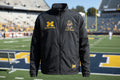 Michigan Wolverines Coach Moore Jacket - Black Embroidered Full-Zip Fan Apparel - LeagueLockerGear