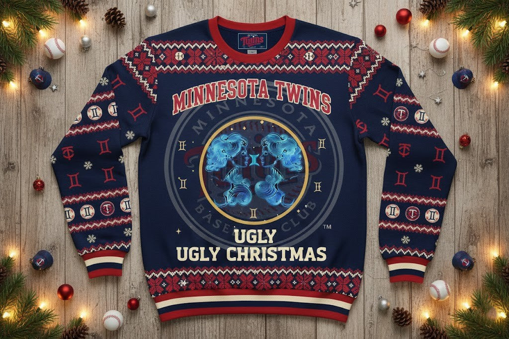 Minnesota Twins Ugly Christmas Sweater - Gemini Zodiac Sign MLB Holiday Jumper - LeagueLockerGear
