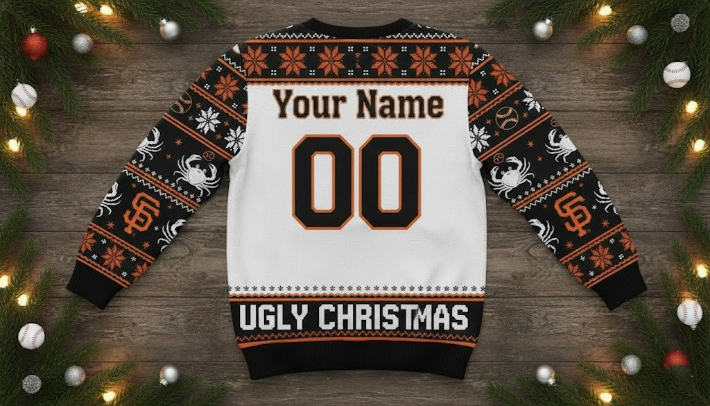 San Francisco Giants Ugly Christmas Sweater - Cancer Zodiac Sign Crab Graphic MLB Fan Gift - LeagueLockerGear
