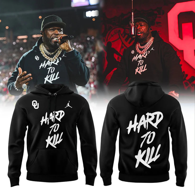 50 Cent Oklahoma Sooners Hard To Kill Hoodie - Jordan Brand Collaboration Pullover Sweatshirt - LeagueLockerGear