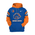 Boise State Broncos Hoodie - Nike Pullover Color Block Sweatshirt with Team Logo - LeagueLockerGear
