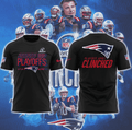New England Patriots 2025 Playoffs Shirt - Playoff Spot Clinched Graphic T-Shirt - LeagueLockerGear