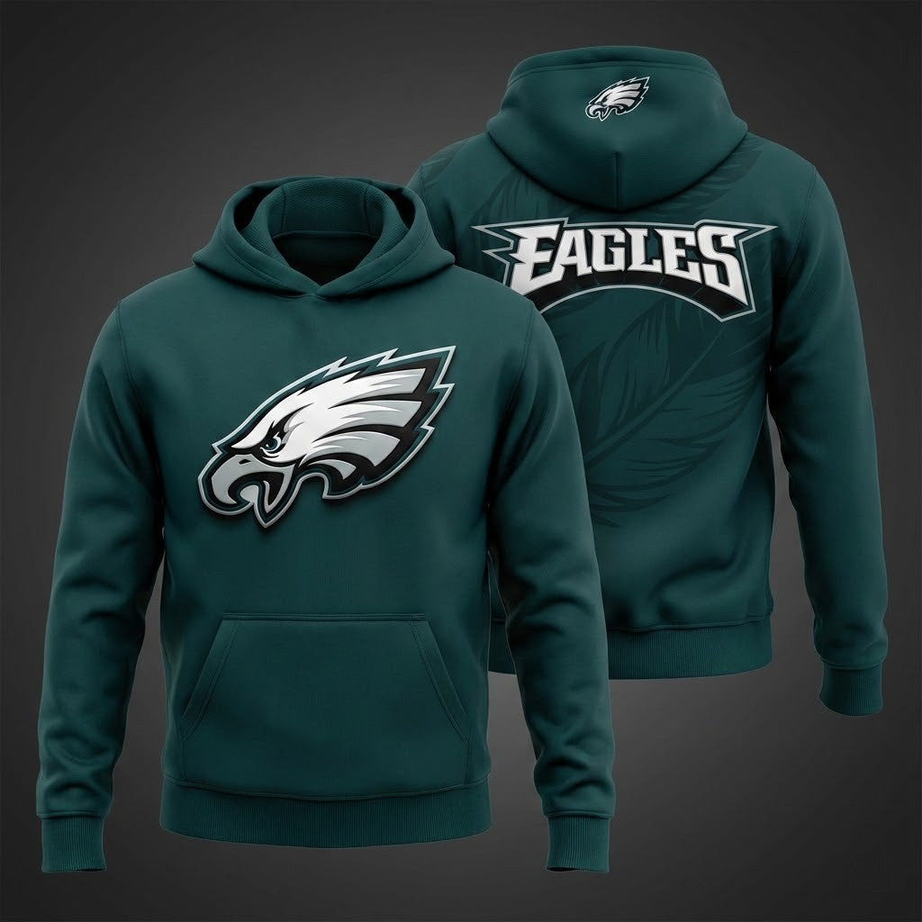 Philadelphia Eagles Hoodie - 3D Graphic Print NFL Pullover Sweatshirt - LeagueLockerGear