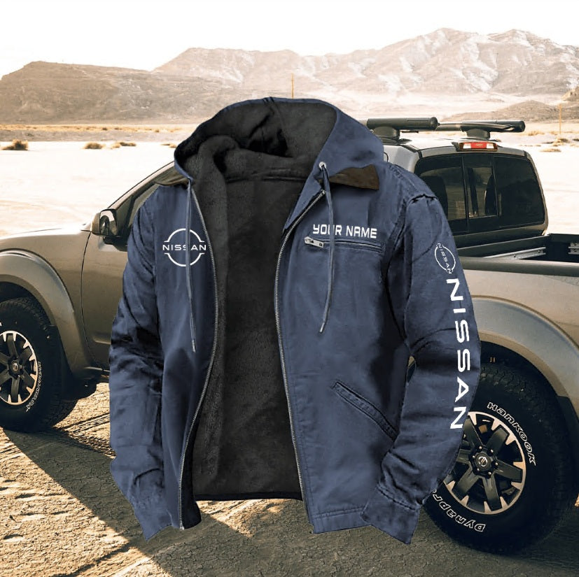 Personalized Custom Name Nissan Fleece Jacket - LeagueLockerGear