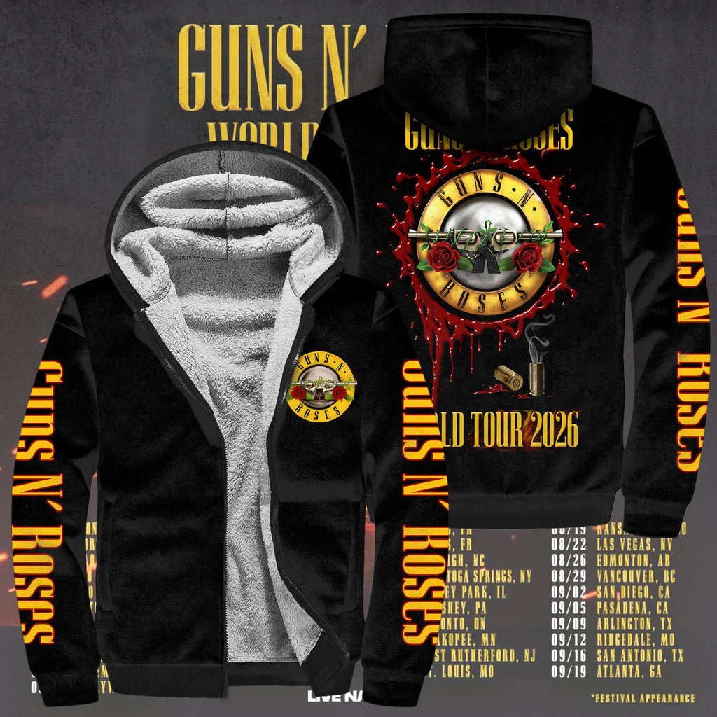 Guns N' Roses World Tour 2026 Fleece Hoodie - LeagueLockerGear