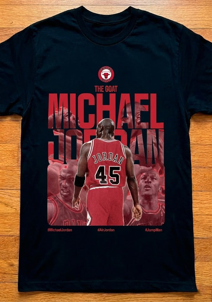 Michael Jordan The Goat T-Shirt - Chicago Bulls Graphic Tee - LeagueLockerGear
