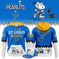 St. Louis Blues Peanuts Hoodie - Snoopy Hockey NHL - LeagueLockerGear
