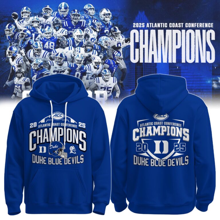 Duke Blue Devils 2025 Atlantic Coast Conference Champions Hoodie - LeagueLockerGear