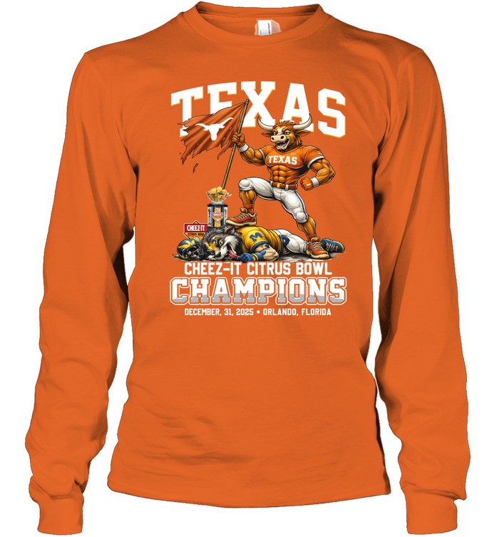 Texas Longhorns Cheez-It Citrus Bowl Champions 2025 T-Shirt - LeagueLockerGear