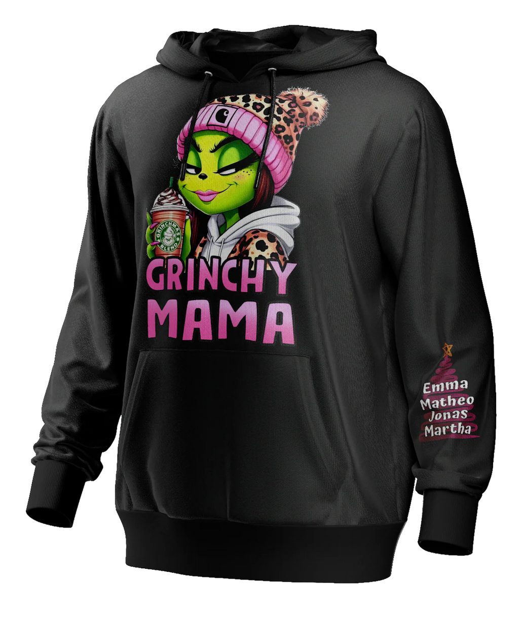 Custom Grinchy Mama Hoodie 2026 - LeagueLockerGear