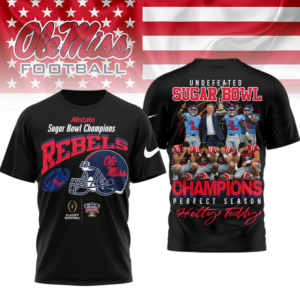 Ole Miss Rebels Sugar Bowl Champions T-Shirt - LeagueLockerGear