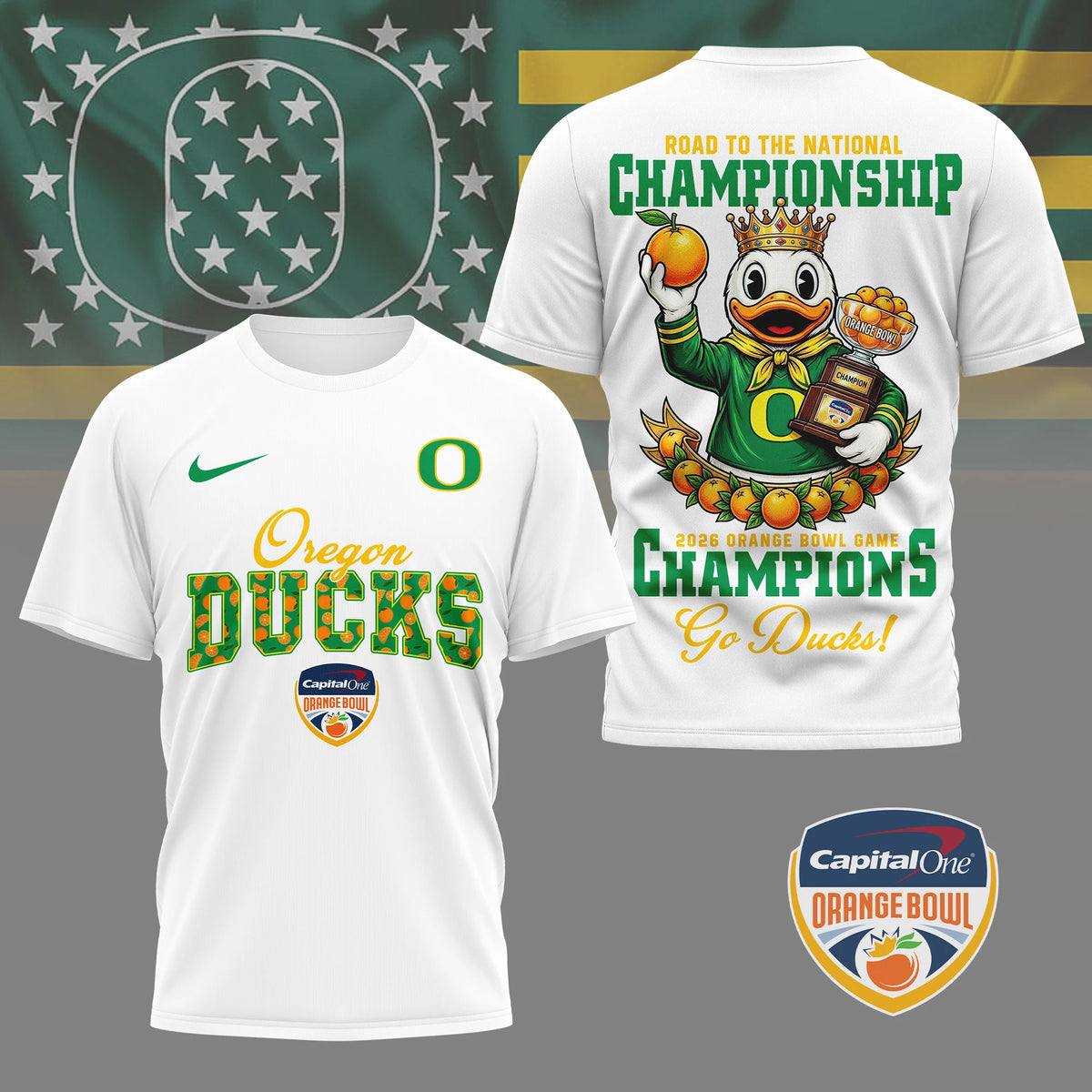 Oregon Ducks 2026 Orange Bowl Champions Shirt - LeagueLockerGear