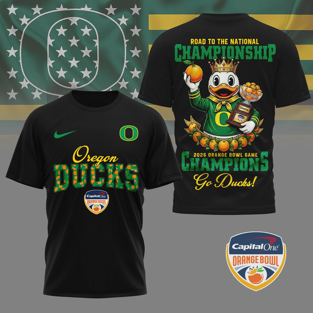 Oregon Ducks 2026 Orange Bowl Champions Shirt - LeagueLockerGear