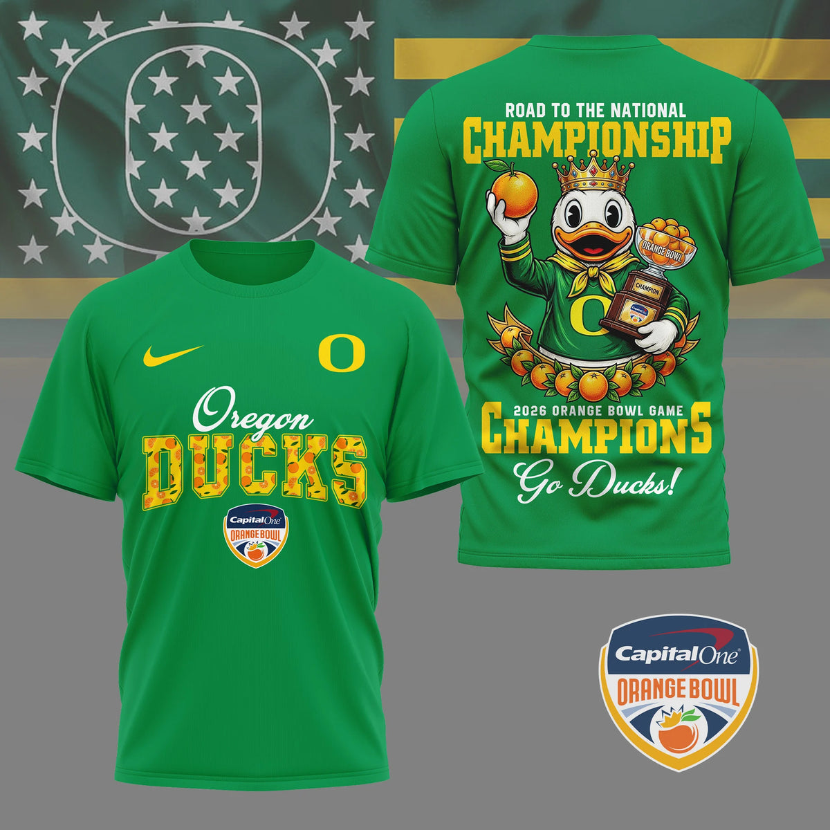 Oregon Ducks 2026 Orange Bowl Champions Shirt - LeagueLockerGear