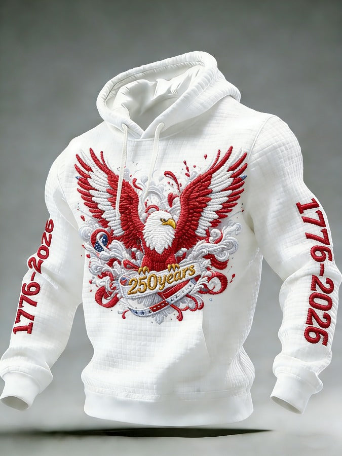 USA 250 Years Anniversary 1776-2026 Eagle Hoodie - LeagueLockerGear