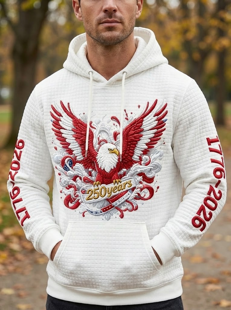 USA 250 Years Anniversary 1776-2026 Eagle Hoodie - LeagueLockerGear