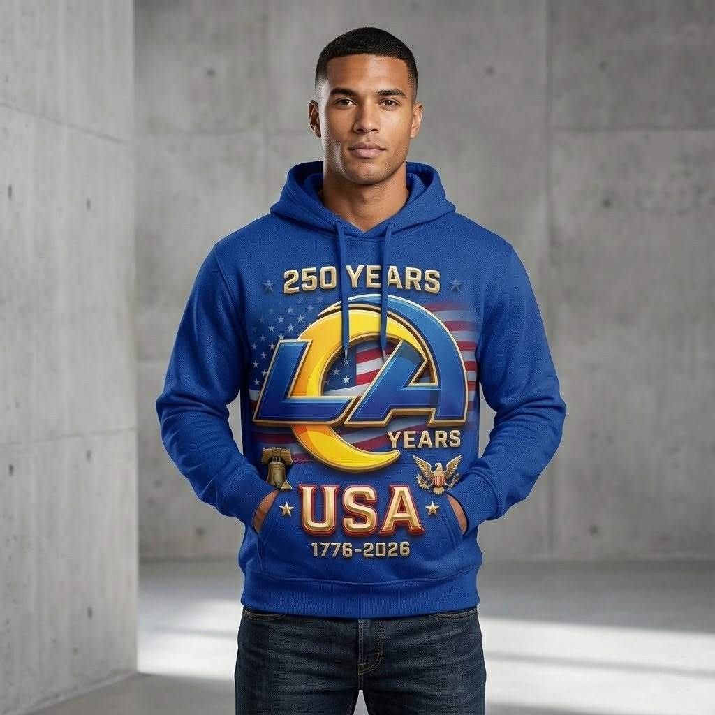 Los Angeles Rams USA 250 Years 1776-2026 Anniversary Hoodie - LeagueLockerGear