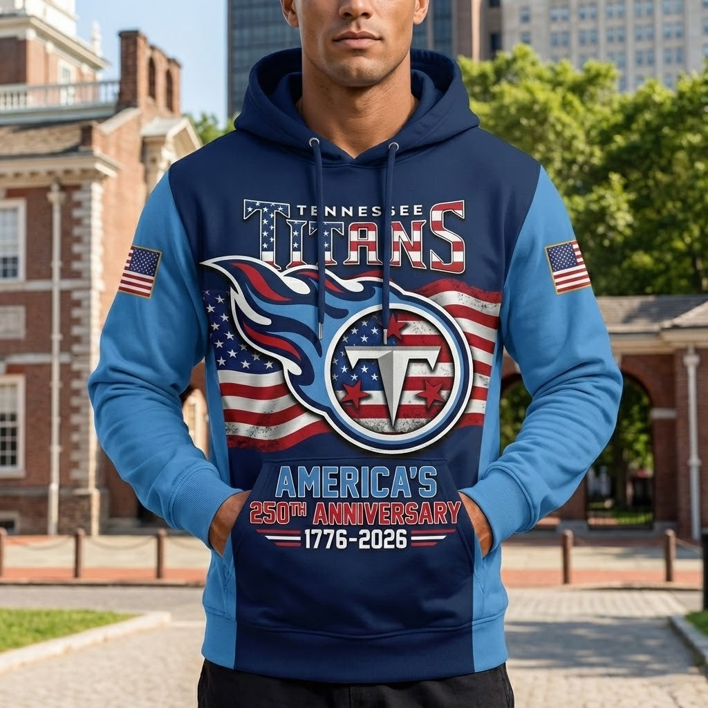 Tennessee Titans America's 250th Anniversary 1776-2026 Hoodie - LeagueLockerGear