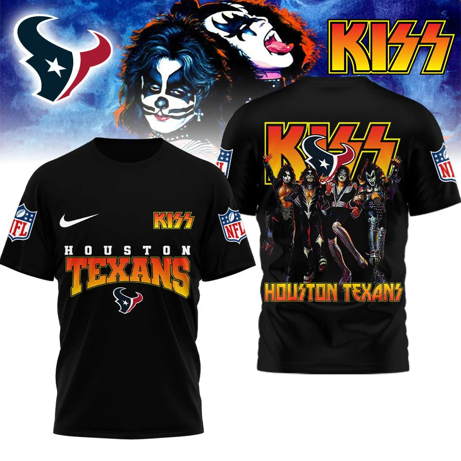 Houston Texans KISS Band T-Shirt - LeagueLockerGear