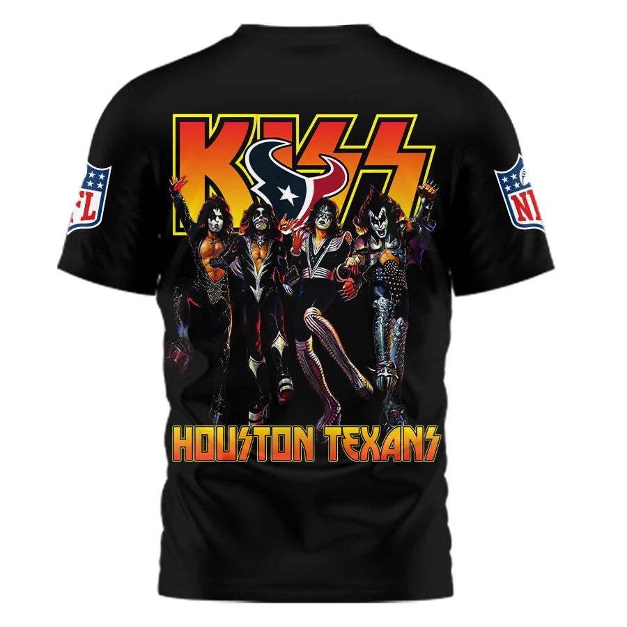 Houston Texans KISS Band T-Shirt - LeagueLockerGear