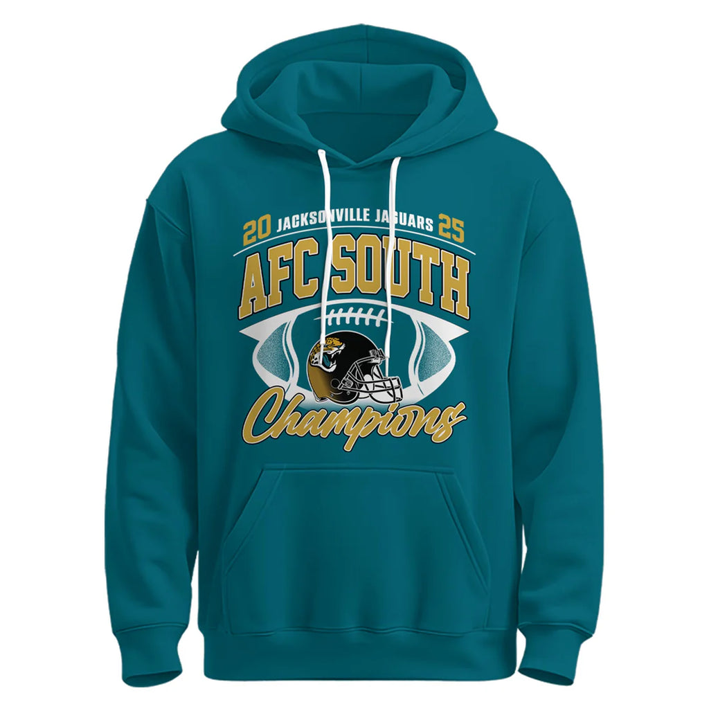 Jacksonville Jaguars AFC South Champions Hoodie 2025 - LeagueLockerGear