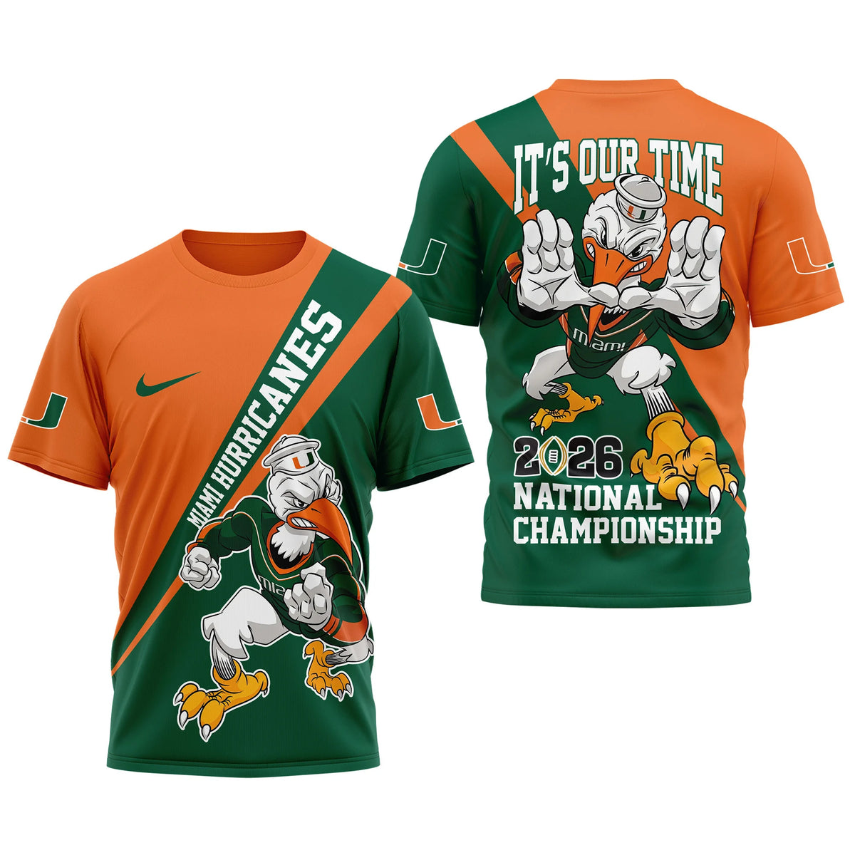 Miami Hurricanes 3D T-Shirt - 2026 National Championship - LeagueLockerGear