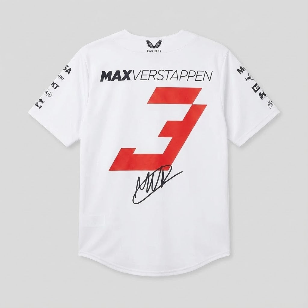 Max Verstappen Oracle Red Bull Racing Baseball Jersey Number 33 - LeagueLockerGear