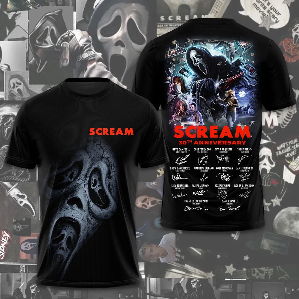 Scream 30th Anniversary T-Shirt Signatures - LeagueLockerGear