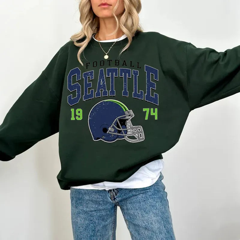 Vintage Seattle Football Sweatshirt 1974 - LeagueLockerGear