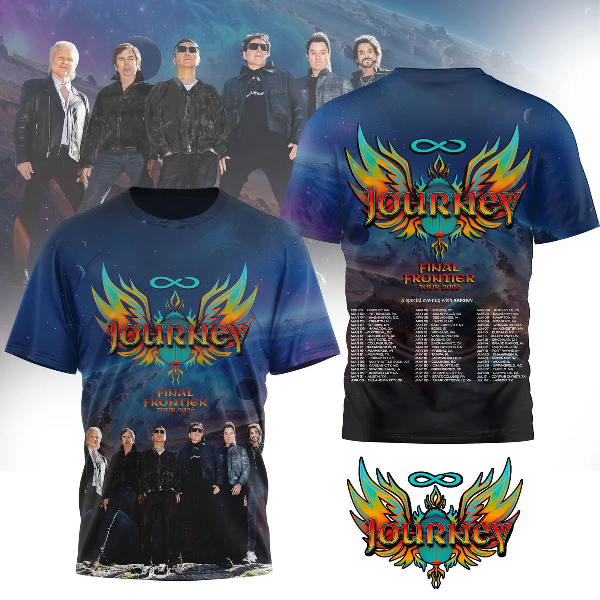 Journey Final Frontier Tour 2026 T-Shirt - LeagueLockerGear