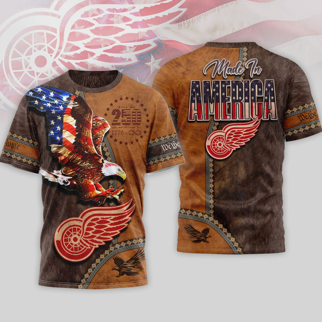 Detroit Red Wings US 250th Anniversary T-Shirt - LeagueLockerGear