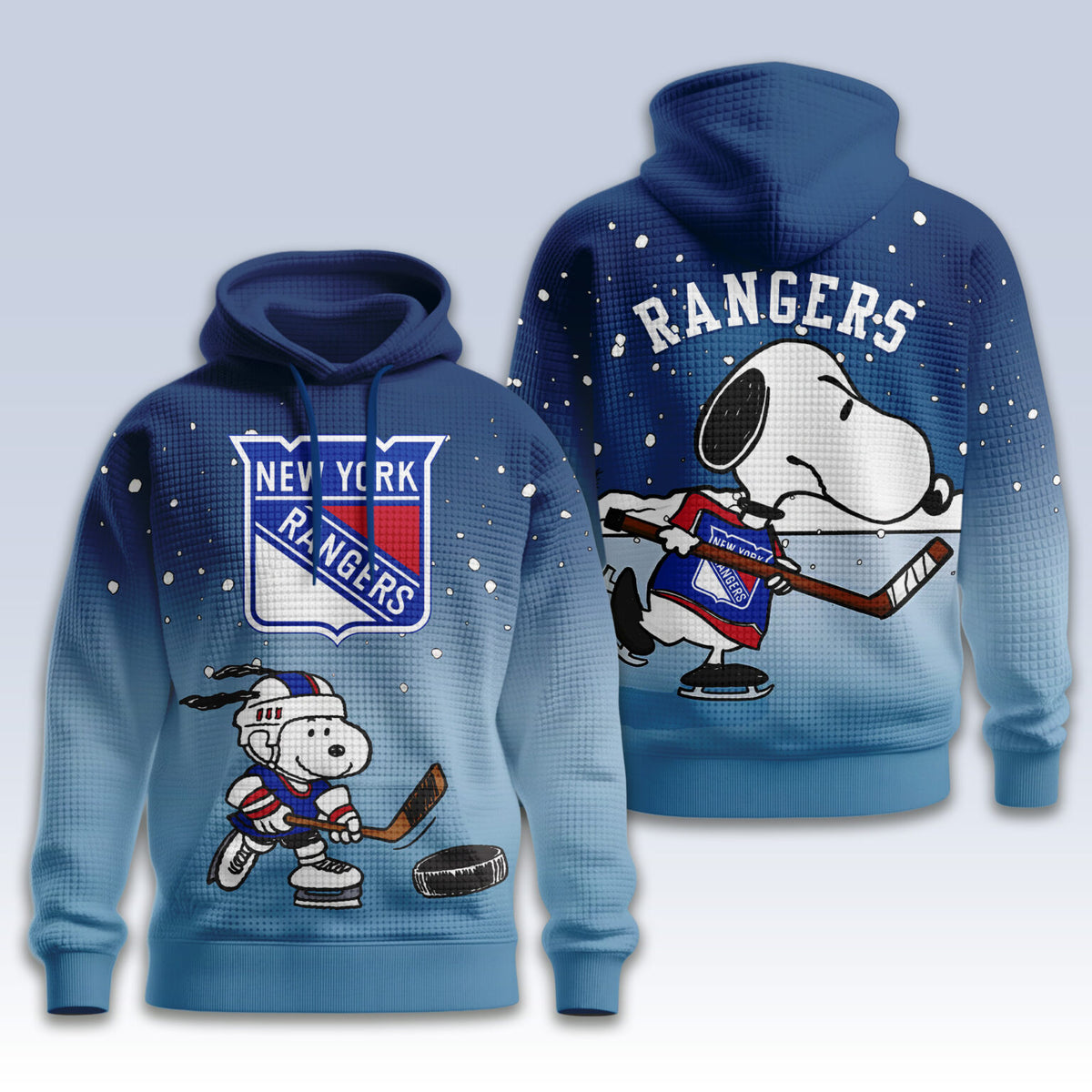 New York Rangers Snoopy Peanuts Hockey Hoodie - LeagueLockerGear
