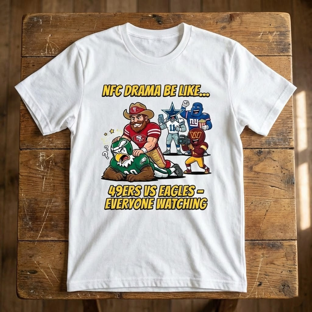 49ers vs Eagles NFC Drama Everyone Watching T-Shirt - LeagueLockerGear