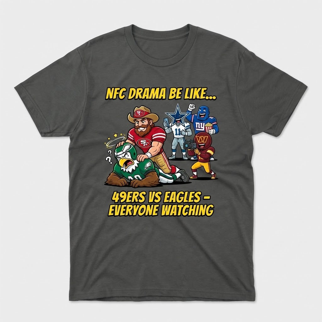 49ers vs Eagles NFC Drama Everyone Watching T-Shirt - LeagueLockerGear