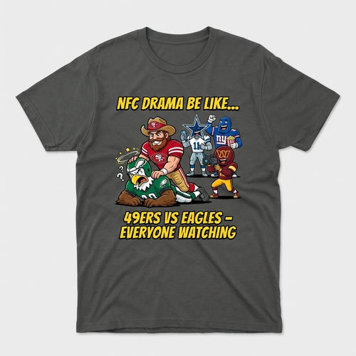 49ers vs Eagles NFC Drama Everyone Watching T-Shirt - LeagueLockerGear