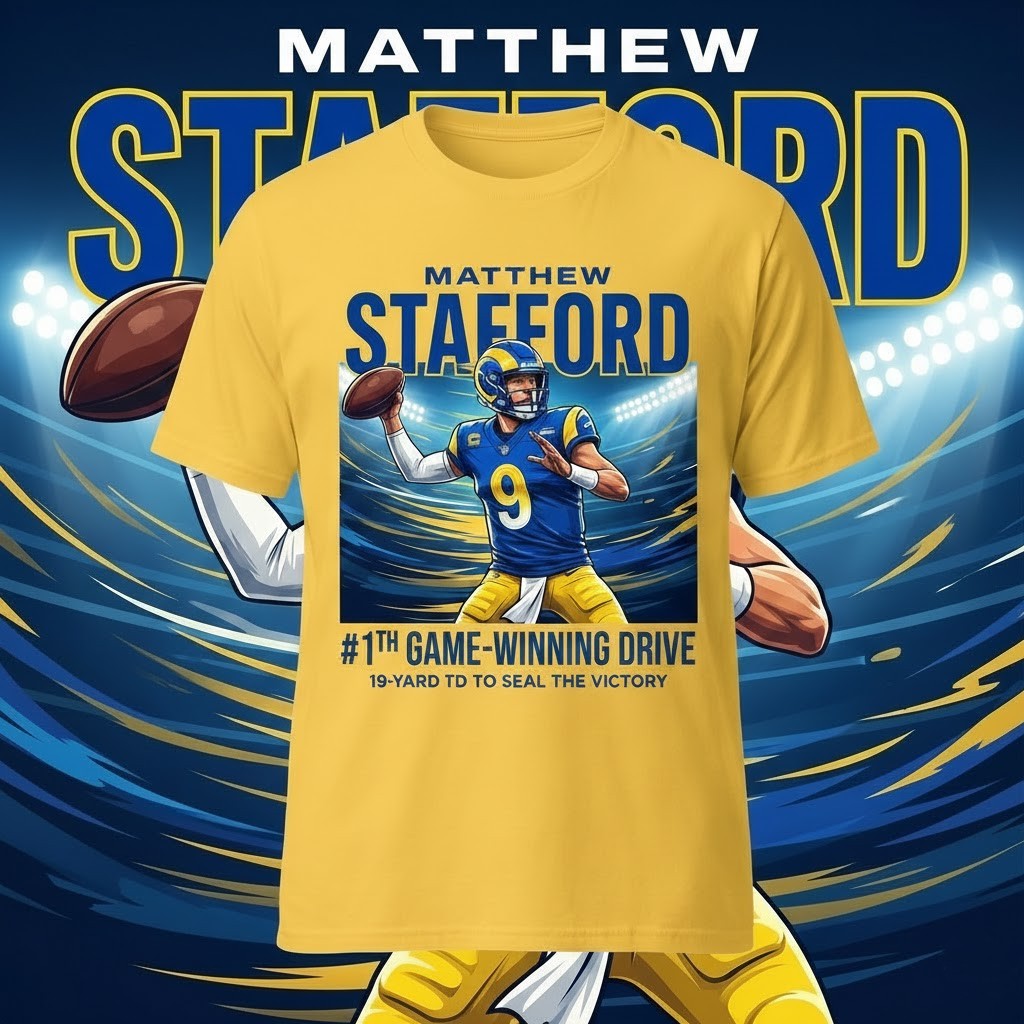 Matthew Stafford 40th Game-Winning Drive T-Shirt - LeagueLockerGear
