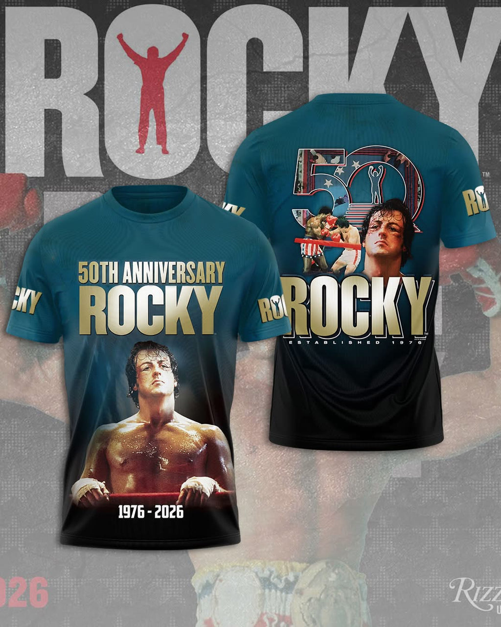 Rocky 50th Anniversary 1976-2026 T-Shirt - LeagueLockerGear