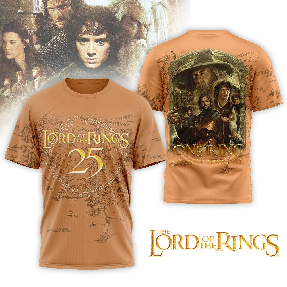 The Lord of the Rings 25th Anniversary One Ring To Rule Them All T-Shirt - LeagueLockerGear