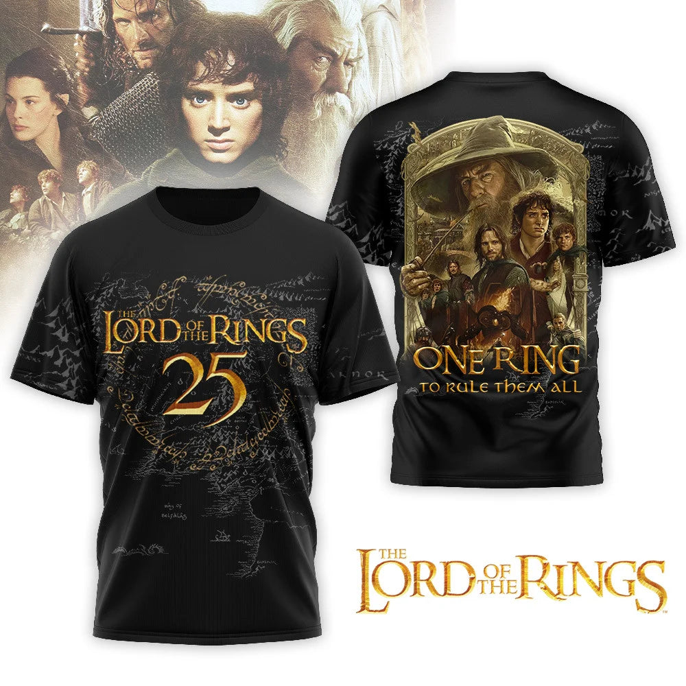 The Lord of the Rings 25th Anniversary One Ring To Rule Them All T-Shirt - LeagueLockerGear