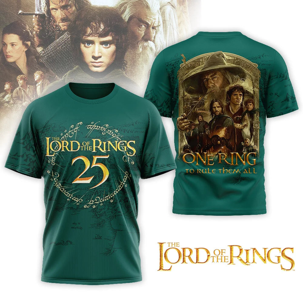 The Lord of the Rings 25th Anniversary One Ring To Rule Them All T-Shirt - LeagueLockerGear