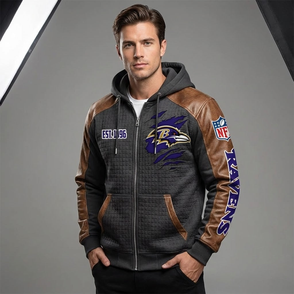 Baltimore Ravens 30th Anniversary Zip Hoodie - LeagueLockerGear