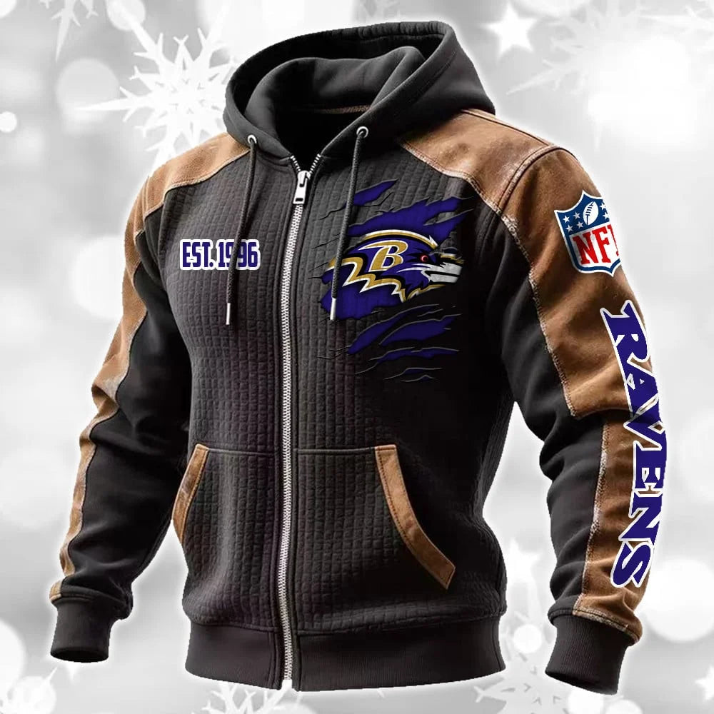 Baltimore Ravens 30th Anniversary Zip Hoodie - LeagueLockerGear
