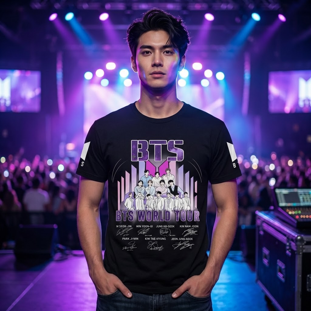 BTS Love Yourself World Tour Signatures T-Shirt - LeagueLockerGear