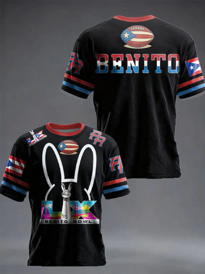 Bad Bunny Benito Bowl LX Football Jersey T-Shirt - LeagueLockerGear